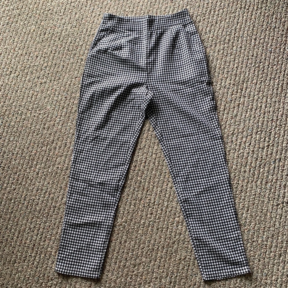 Brand new high waisted gingham pants